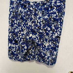 Mario Serrani Blue and Black Floral Men's Shorts